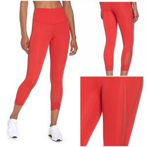 Zella High Waisted Crop Legging Red Capri small